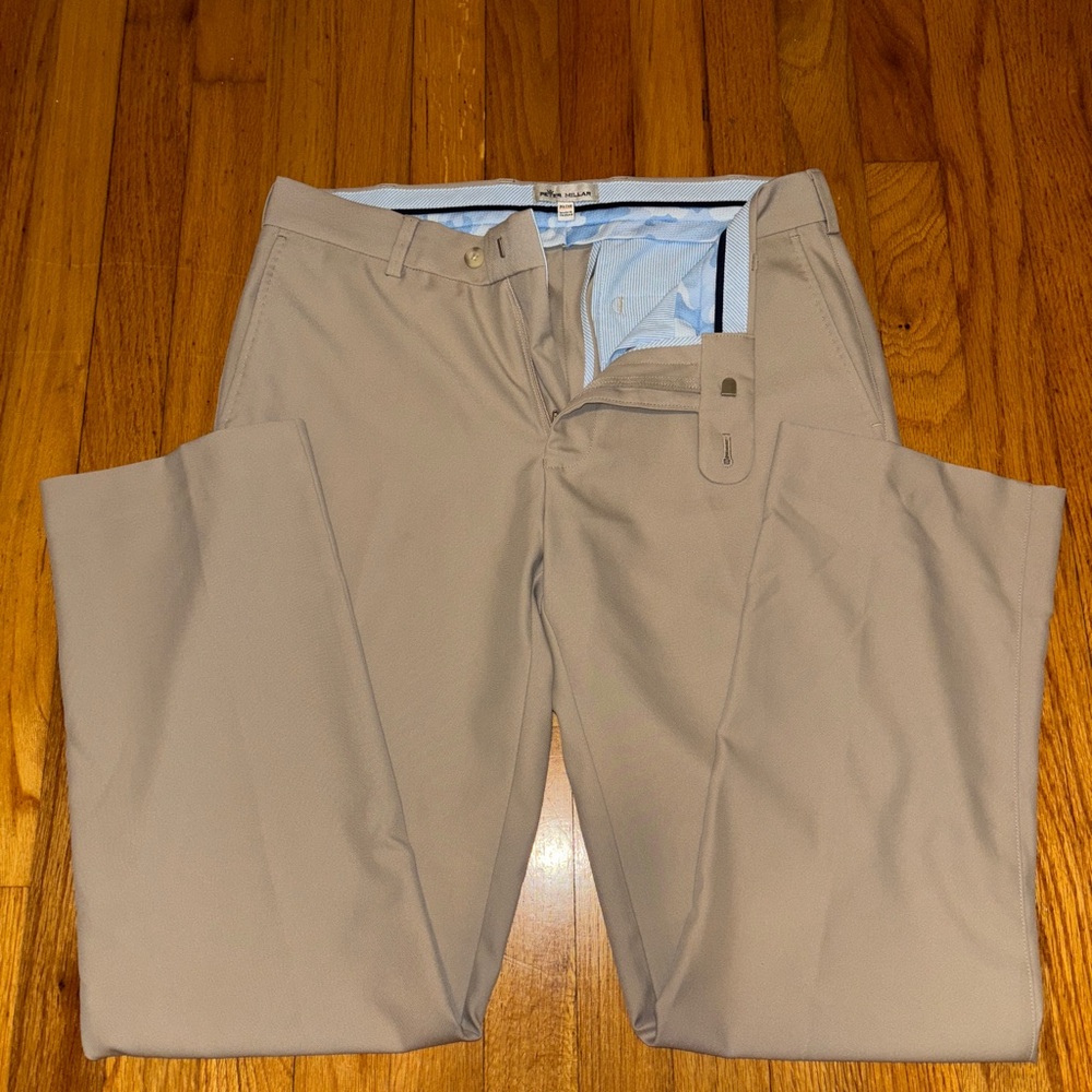 Peter Millar Tan Khaki Performance Golf/Dress Pants 31x30